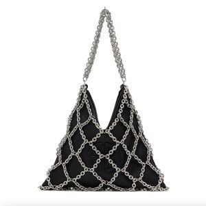 Anine Bing GAIA black silver chain mini tote bag - with tags